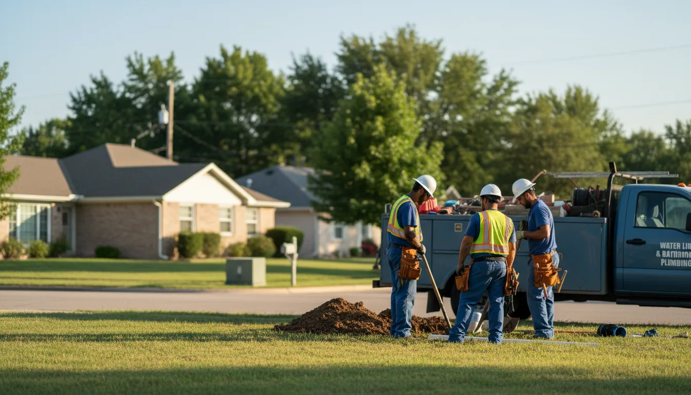 Residential water line and bathroom plumbing service in Rex, NC